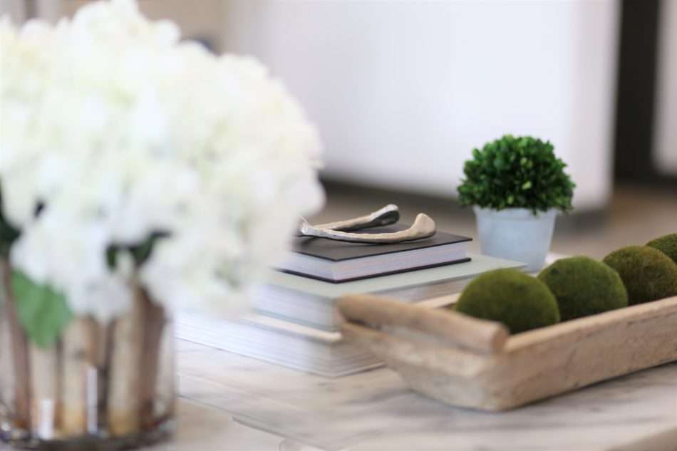 table books, books on coffee table, books on table, coffee table decor, how to accessorize like a pro, boxwood on table, mixing materials, coffee table accessories, accessorizing, how to accessorize, how to layer books, how to decorate like a pro, how to decorate with books