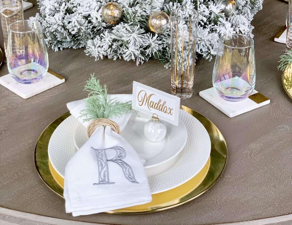Christmas table setting