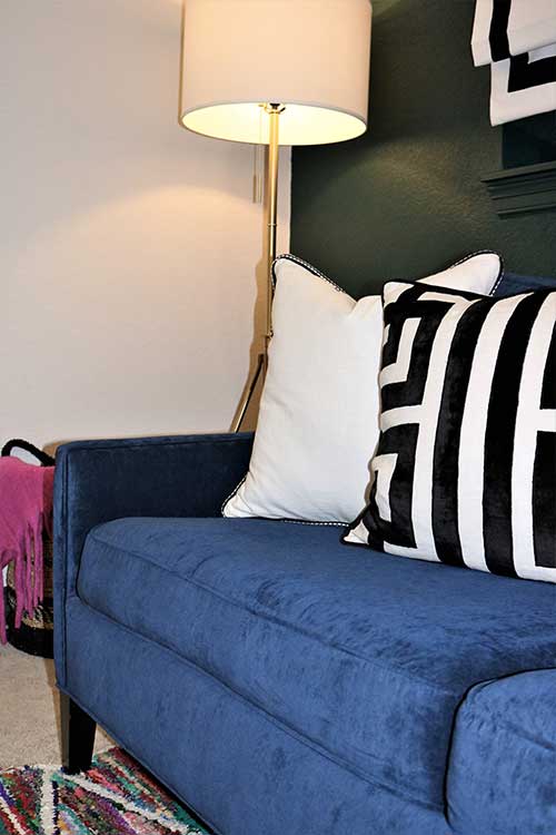 Navy blue couch