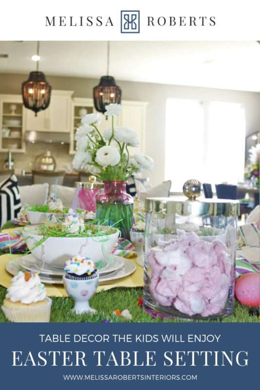 MRI, houston interior designer, home decor influencer, Easter, Easter table setting, Easter flowers, colored glass, spring flowers, cascading flowers, bunny, kids Easter table, fun Easter table setting, Easter decorations, how to decorate for Easter, easy Easter decorations, pink glasses, Easter table setting, Easter tabelscape, elegant dining table, whimsical kids table, playful easter table, vintage table setting, table setting ideas, easter table setting ideas, colorful table setting, achievable easter table setting, table décor, chic easter table setting, budget friendly table setting