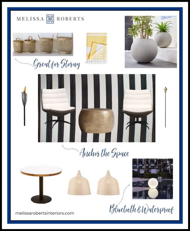 MRI, MRI Home, Houston Interior Designer, Houston Interior Design, Outdoor Patio Inspiration, Contemporary Outdoor Patio Inspiration, Patio Design, Contemporary Patio Design, Greek patio design, Black and White Patio Décor, Navy and White Patio Décor, Patio design 2019, Mediterranean, Black and White Patio Décor