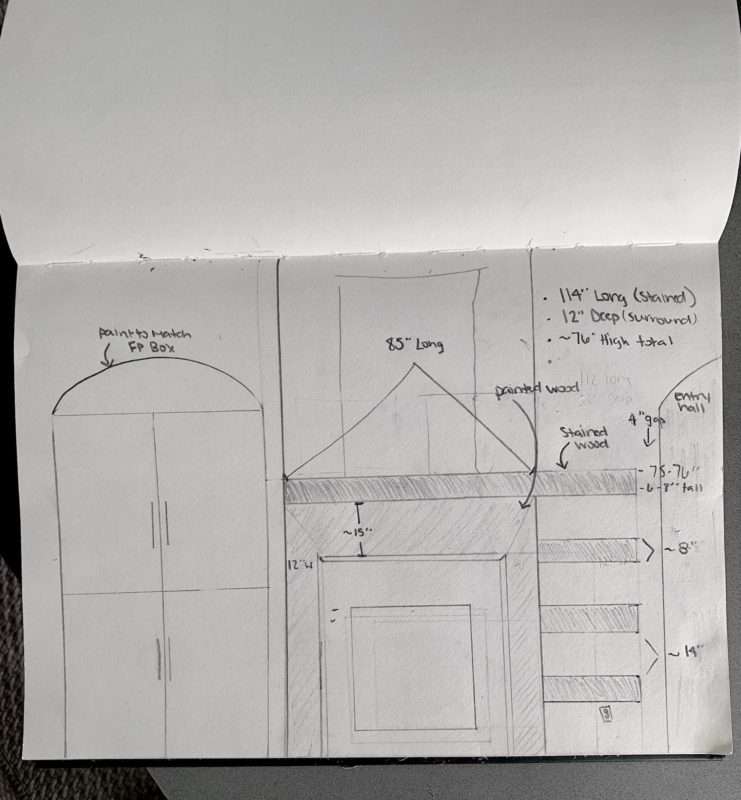 Beaumont Interior Designers, creating balance on wall with fireplace, design modern fireplace, designing floating shelves, fireplace remodel reveal, fireplace with floating shelves, grand fireplace, houston interior design, Houston Interior Designers, how to design a modern fireplace, How to remodel a fireplace, How to scale a fireplace remodel, Melissa Roberts Interiors, Modern Fireplace Remodel, mri, original fireplace designs, remodel dated fireplace, step by step guide to remodeling fireplace, tile to use for fireplace, unique fireplace design, unique fireplace elements, what color to paint cabinets, what color to paint shelves, What stain color to use for shelves