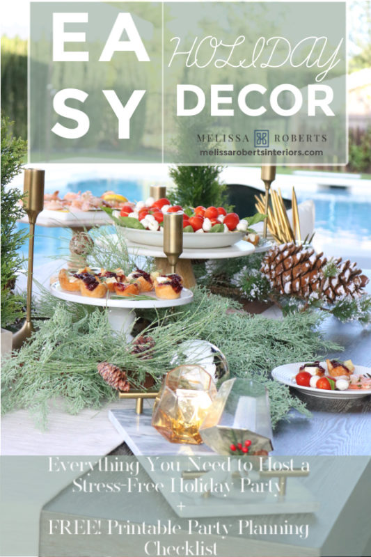 MRI, Melissa Roberts Interiors, Houston Interior Design, Houston Interiors Designer, Easy Holiday Décor, Easy Holiday Decorations, Easy Christmas Decorations, Christmas Table Décor, Christmas Table Decorations, Dining Table Décor, Easy Appetizers, Holiday Drinks, Holiday Themed Party, Christmas Party, Hosting a party, Hosting a Christmas Party, Hosting a Holiday Party, Christmas Cocktail, Signature Cocktail, Easy Holiday Party, Simple Holiday Party, Party Planning Checklist, Hostess Gifts, Unique Hostess Gift, Christmas 2019, 15 minute appetizers, how to host a stress free holiday party, outdoor party, outdoor dinner party, outdoor dinner party, outdoor entertainment, outdoor Christmas decorations