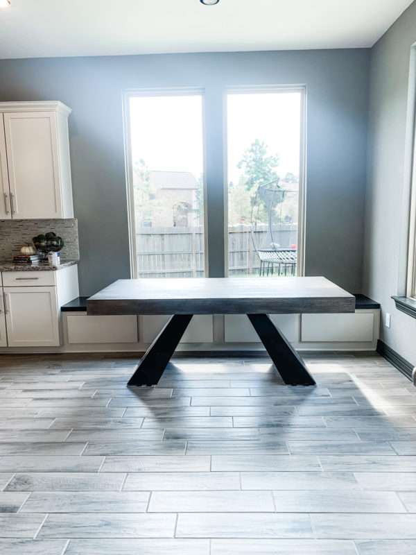 MRI, Melissa Roberts Interiors, Houston Interior Designer, Houston Interior Design, DIY Moss Bowl, Moss Bowl, Natural Design Elements, Cutting Boards, Gallery Wall, Unique Gallery Wall, Dinning Table, Industrial Dining Table, Breakfast Nook, Unique Dining Chairs, Dining Chairs, Dining Chairs 2020, Built-In Bench, Kitchen Storage, Rug, Kitchen Rug, round kitchen table, long dining table, modern gallery wall, minimalist gallery wall, breakfast nook with bench, breakfast nook with window seat, modern breakfast nook, breakfast nook ideas