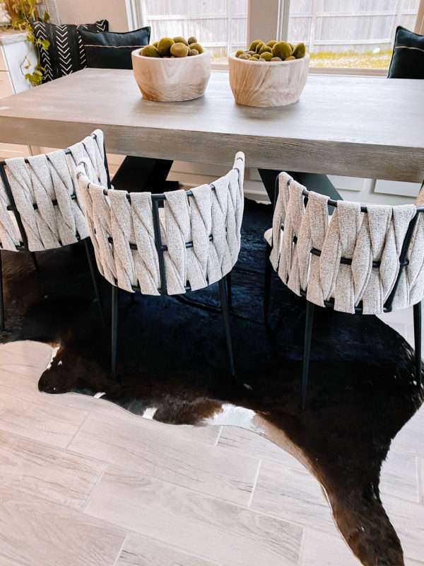 MRI, Melissa Roberts Interiors, Houston Interior Designer, Houston Interior Design, DIY Moss Bowl, Moss Bowl, Natural Design Elements, Cutting Boards, Gallery Wall, Unique Gallery Wall, Dinning Table, Industrial Dining Table, Breakfast Nook, Unique Dining Chairs, Dining Chairs, Dining Chairs 2020, Built-In Bench, Kitchen Storage, Rug, Kitchen Rug, round kitchen table, long dining table, modern gallery wall, minimalist gallery wall, breakfast nook with bench, breakfast nook with window seat, modern breakfast nook, breakfast nook ideas