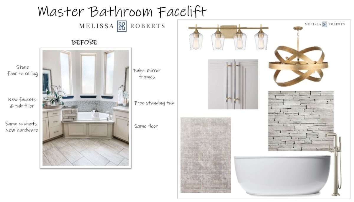 master bath remodel, master bath design, free standing tub, free standing tub between cabinets, bathroom facelift, simple bathroom update, bathroom project, bathroom inspiration, master bathroom inspiration, master bathroom design, master bathroom moodboard